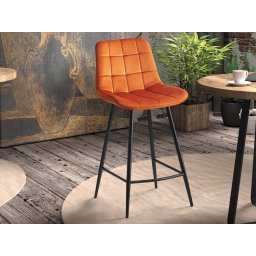 Barkruk JUGLA 95 cm fluweel oranje