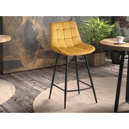Barkruk JUGLA 95 cm fluweel goud