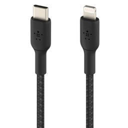 Belkin Braided BoostCharge Lightning USB-C Kabel 1 Meter Zwart