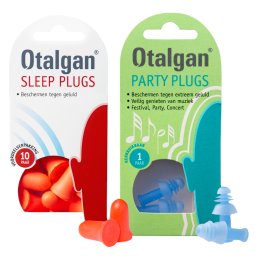 Otalgan Party Plugs Oordoppen Set - Sleep Plugs Oordopjes Voordeelpak en Party Plugs Oordopjes -