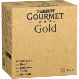 96x85g Gold Ragout: Rundvlees, Kip, Tonijn, Zalm Gourmet Kattenvoer