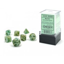 Mini Polydice Dobbelsteen Set Groen (7 stuks)