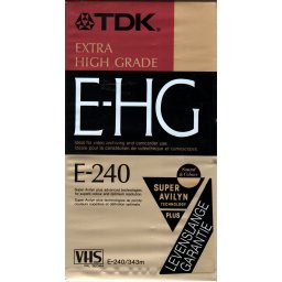 TDK VHS videoband E240 E-HG, Extra High-Grade 4-uursband