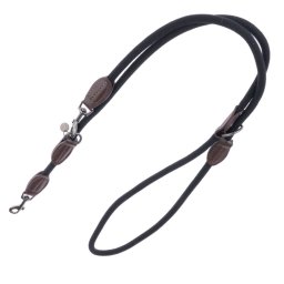 Hondenriem van Nomad Tales Spirit in de kleur ebony - 200 cm lang, Ø 10 mm