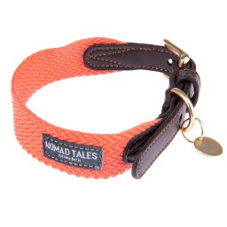Nomad Tales Bloom Halsband, coral - Maat L: 46 - 52 cm Halsomvang, B 38 mm