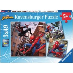 Spiderman in Actie Puzzel (3x49 stukjes)