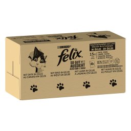 120 x 85g Felix Elke Dag Feest: Rund, Kip, Eend en Lam Kattenvoer