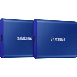 Samsung Portable SSD T7 1TB Blauw - Duo Pack