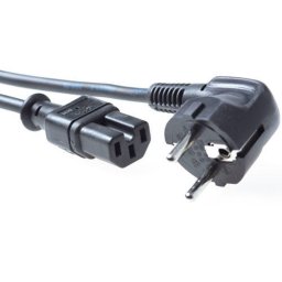 ACT CEE 7/7 naar C15 1,5m kabel zwart