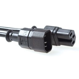 ACT C14 naar C15 0,6m stroomkabel zwart
