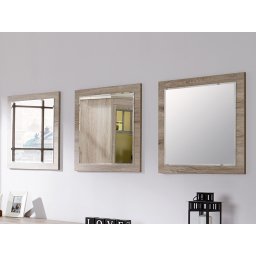 Set van 3 spiegels YORKO lichte kristal eik