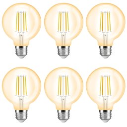 Zigbee led filament lamp dual white 7w e27 fitting amberkleurig - voordeelset van 6