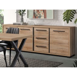 Dressoir RIMINI 3 deuren 3 lades arizona eik