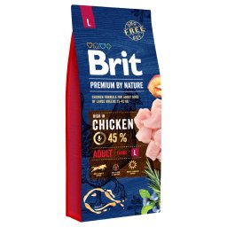 15 kg Brit Premium by Nature Adult L droogvoer voor honden