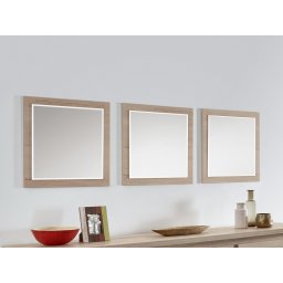Set van 3 spiegels TRAMO oude eik