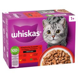 12x85g 1+ Adult Klassieke Selectie in Saus Whiskas Kattenvoer Maaltijdzakjes