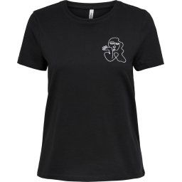 ONLY - Maat XS - ONLKITA LIFE REG S-S OUTLINE TOP BOX JRS Dames T-shirt
