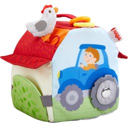 Haba Motoriekkubus Speeldobbelsteen, boerderij van stof