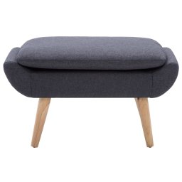 vidaXL Voetenbank 73x43x42 cm stoffen bekleding donkergrijs