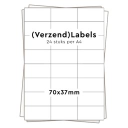 Huismerk 24 stickers per A4 (70x37mm)