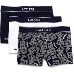 Lacoste - Maat XS - Heren 3-pack Short - Navy/Wit
