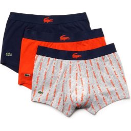 Lacoste - Maat XS - Heren 3-pack Trunk - Silver Chine/Gladiolus