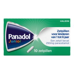 Panadol Junior Zetpillen 250mg 1-6 Jaar