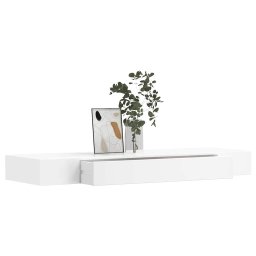 vidaXL Wandplanken zwevend met lades 2 st 80 cm wit