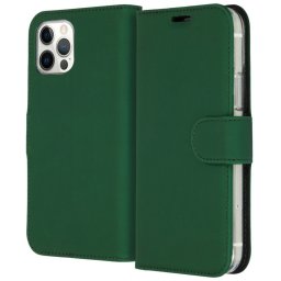 Accezz Wallet Softcase Bookcase iPhone 12 (Pro) Telefoonhoesje Groen