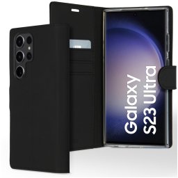 Accezz Wallet Softcase Bookcase Samsung Galaxy S23 Ultra Telefoonhoesje Zwart