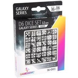 D6 Dice Set - Galaxy Series Moon (36 stuks)