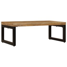 vidaXL Salontafel 100x50x35 cm massief mangohout en staal