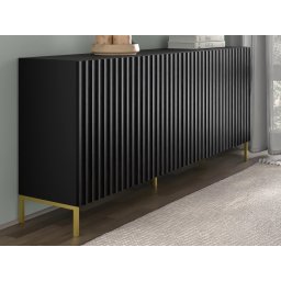 Dressoir WAVOS 4 deuren zwart