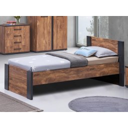 Eenpersoonsbed ELENAS 90x200 cm acacia eik