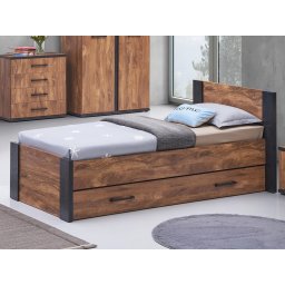 Eenpersoonsbed ELENAS 90x200 cm met lades