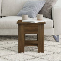 vidaXL Salontafel 40x40x42 cm bewerkt hout bruin eikenkleur