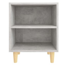 vidaXL Nachtkastje met massief houten poten 40x30x50 cm betongrijs