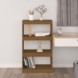 vidaXL Boekenkast/kamerscherm 60x30x103,5 cm grenenhout honingbruin