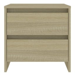 vidaXL Nachtkastje 45x34,5x44,5 cm bewerkt hout sonoma eikenkleurig