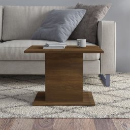 vidaXL Salontafel 55,5x55,5x40 cm bewerkt hout bruin eikenkleur