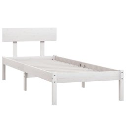 vidaXL Bedframe massief grenenhout wit 90x190 cm