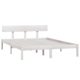 vidaXL Bedframe massief hout wit 120x190 cm