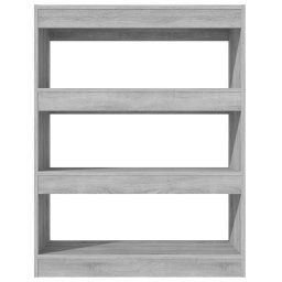 vidaXL Boekenkast/kamerscherm 80x30x103 cm bewerkt hout grijs sonoma