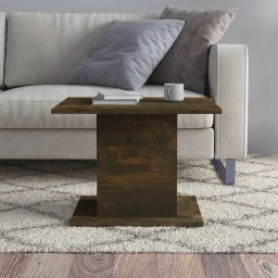 vidaXL Salontafel 55,5x55,5x40 cm bewerkt hout gerookt eikenkleurig