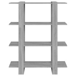 vidaXL Boekenkast/kamerscherm 100x30x123,5 cm grijs sonoma eiken