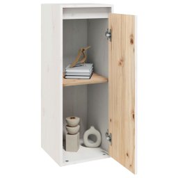 vidaXL Wandkasten 2 st 30x30x80 cm massief grenenhout wit