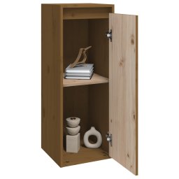 vidaXL Wandkasten 2 st 30x30x80 cm massief grenenhout honingbruin