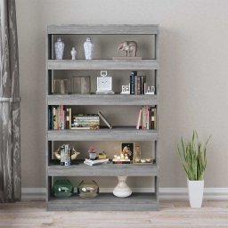 vidaXL Boekenkast/kamerscherm 100x30x166 cm grijs sonoma eikenkleurig