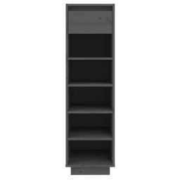 vidaXL Schoenenkast 30x34x105 cm massief grenenhout grijs