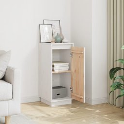 vidaXL Dressoir 31,5x34x75 cm massief grenenhout wit